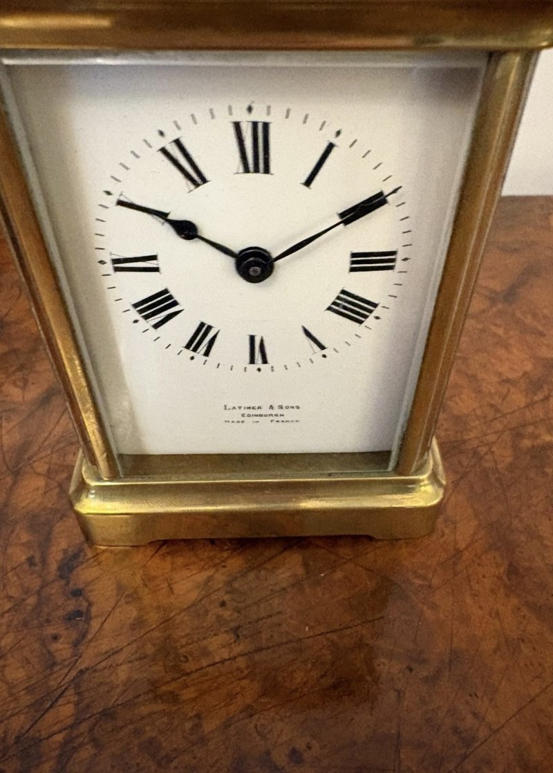 Antique French Brass Carriage Clock – Latshea & Sons Edinburgh - Image 12